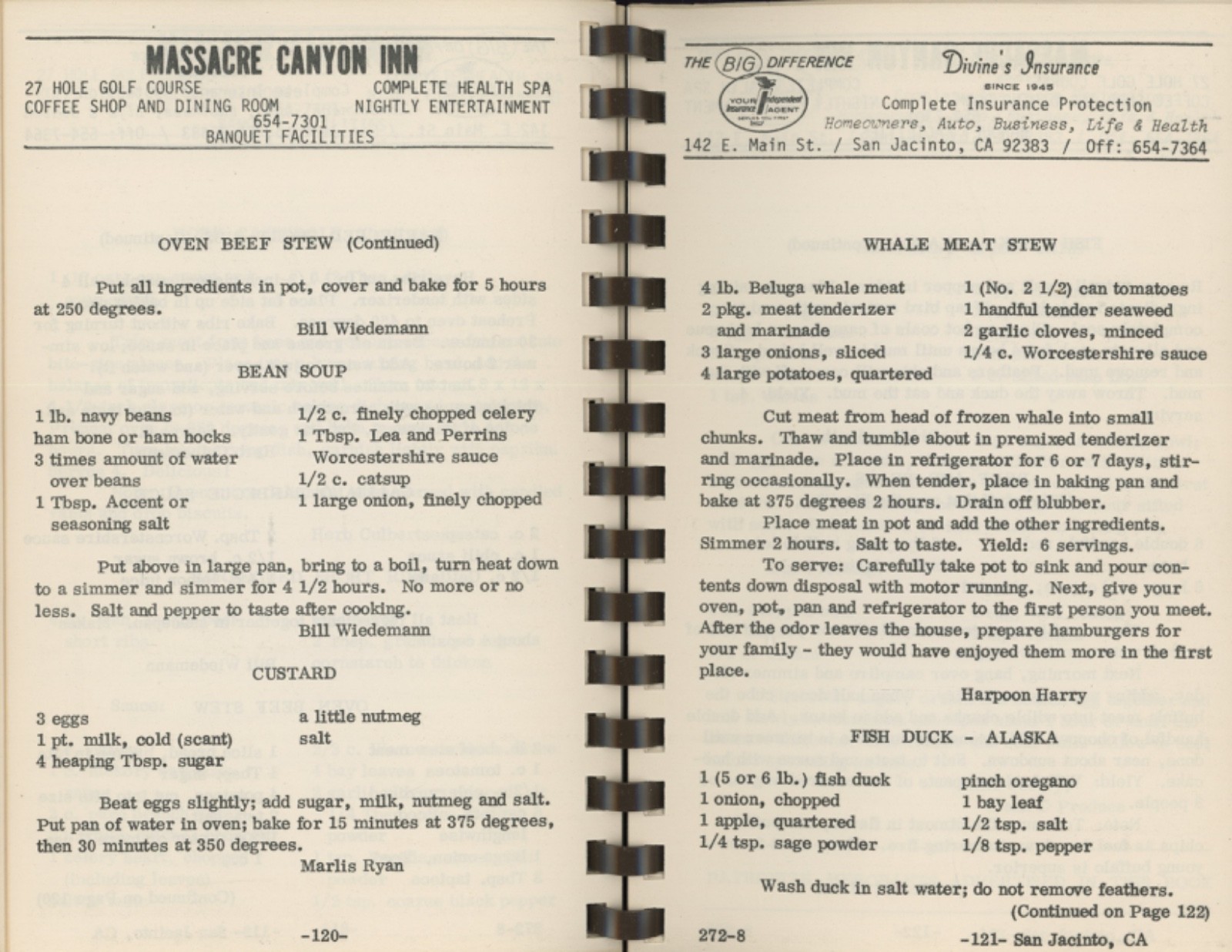 San Jacinto California Cookbook WHAT’S COOKIN’ IN SAN JACINTO Woman’s Club