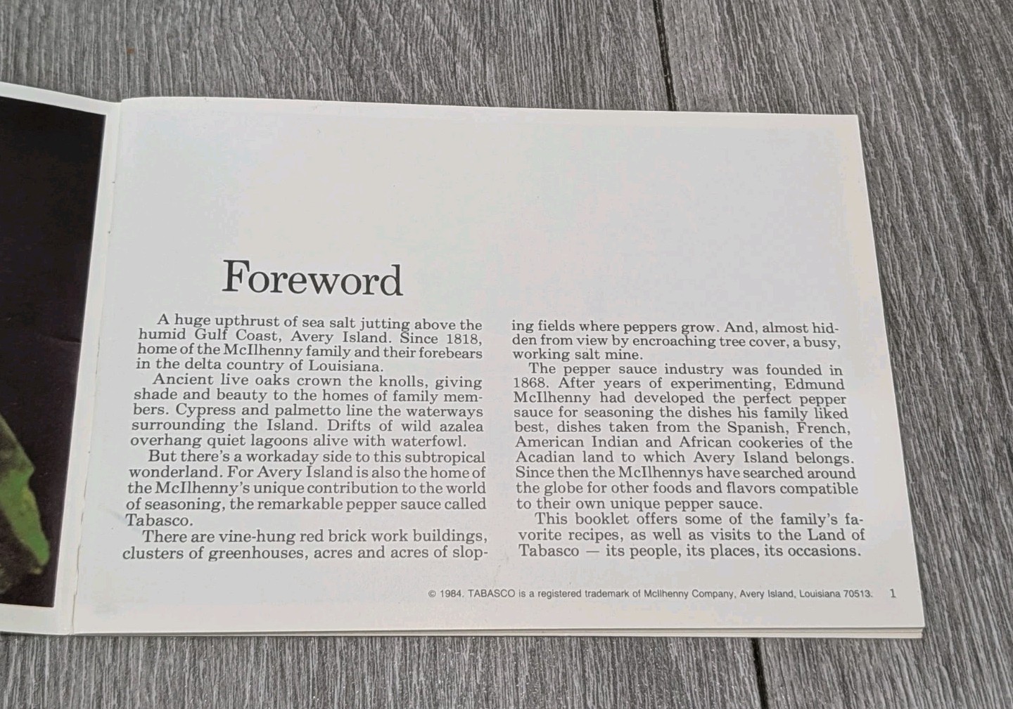 From the Land of Tobasco Sauce Booklet, 35 pages 1984