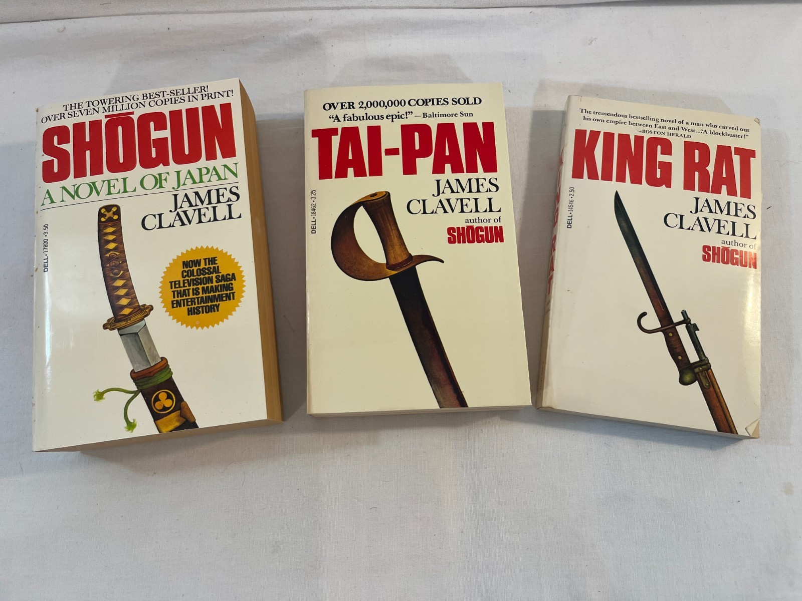 James Clavell PPB Set Hos Three Epic Novels Shogun + Tai Pan + King Rat