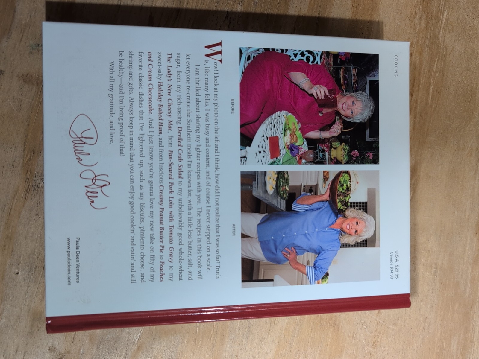 Paula Deen Cuts The Fat: Paula Deen (Signed) & Melissa Clark, HCDJ 1st Ed. 2015