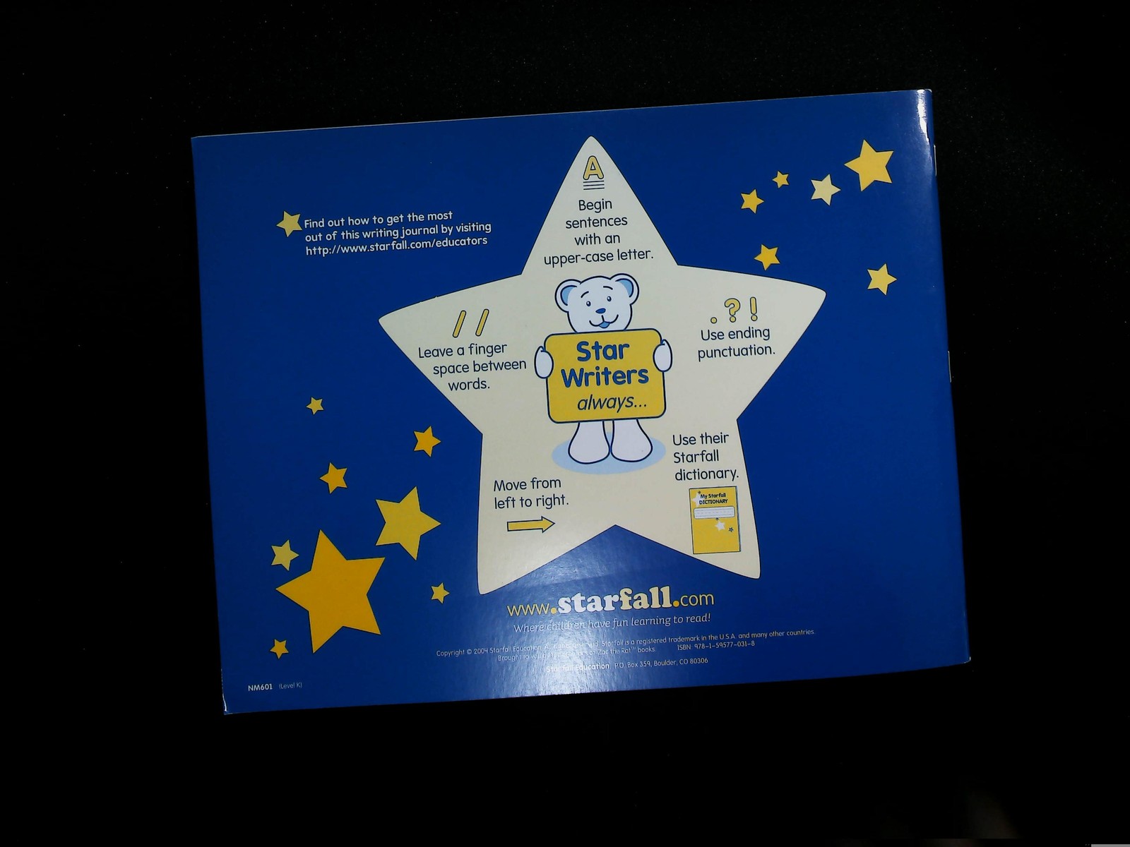 My Starfall Writing Journal Wide Line Spacing Level K Brand New Unused 2004