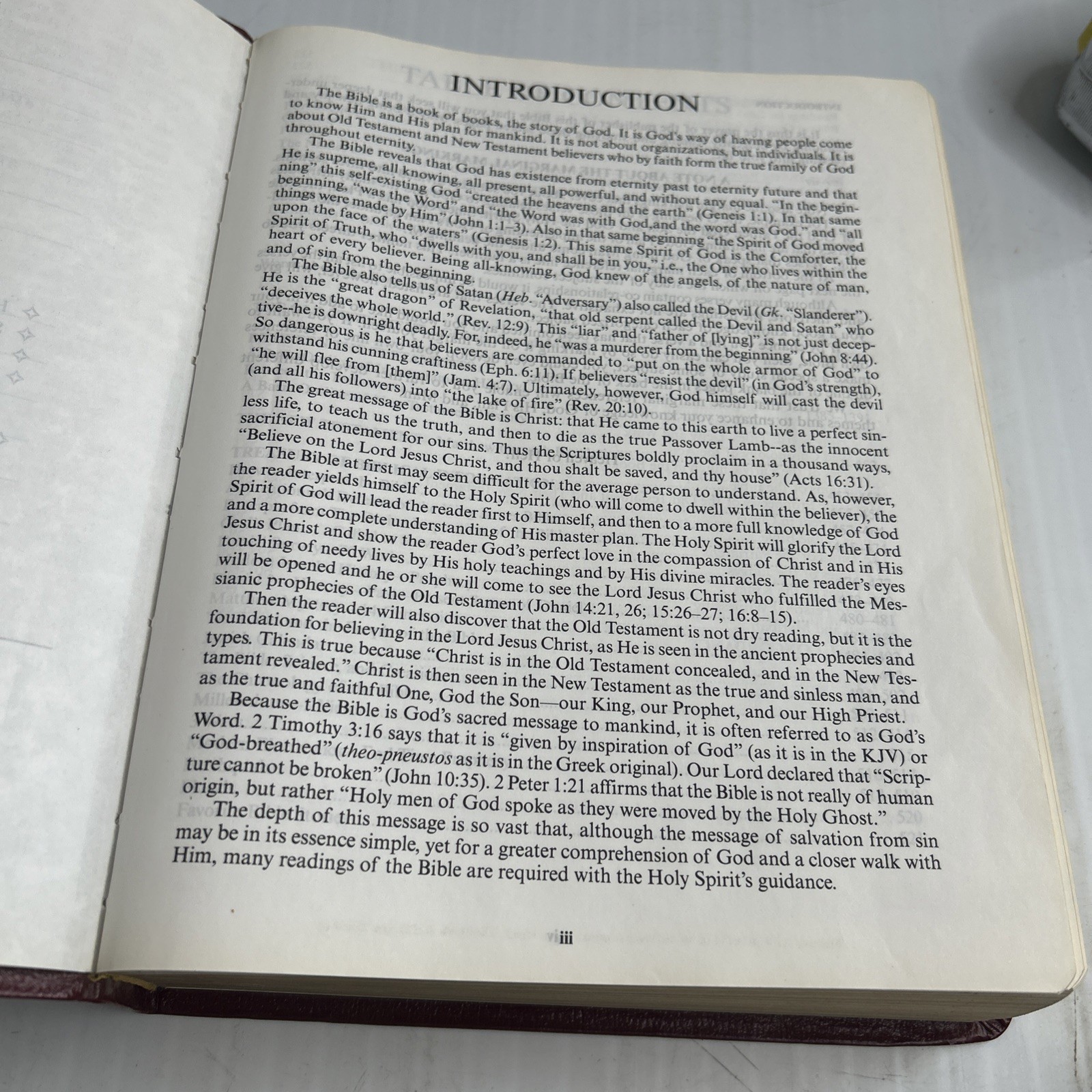 2001 Word Of God KJV Leather Special Margin Edition Bible Large Print Red Letter