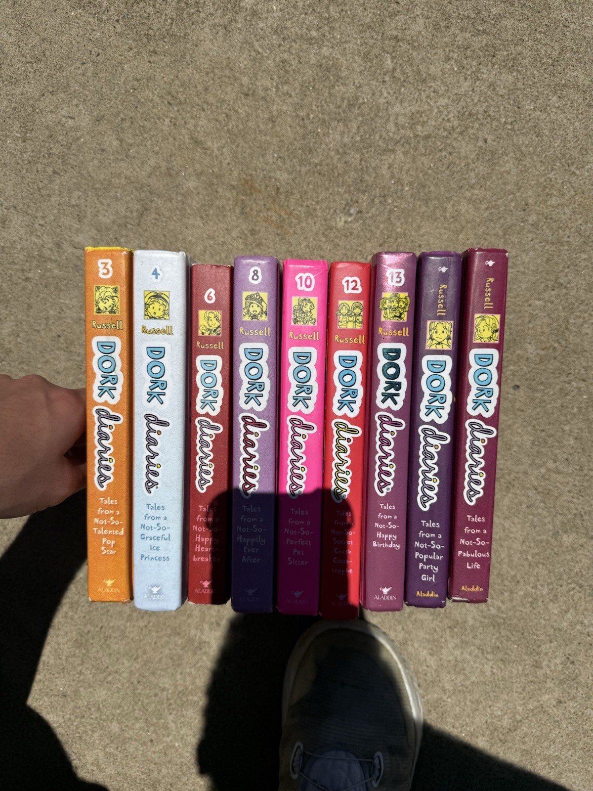 Lot Of 9 Dork Diaries Books By Rachel Renee Russell – 8 Hardcover, 1 Paperback