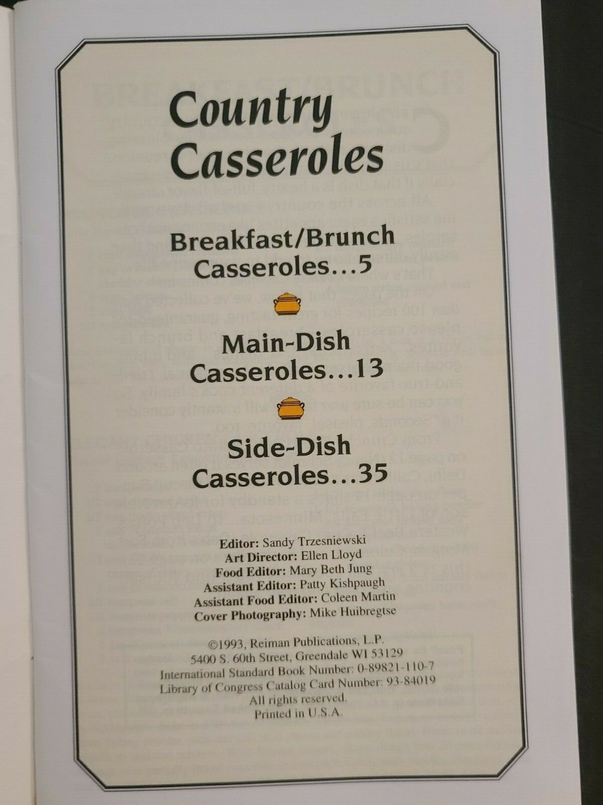 (LOT OF 2) Country Casserole & Casserole Cooking Booklets Cookbook 50 & 35 Pages