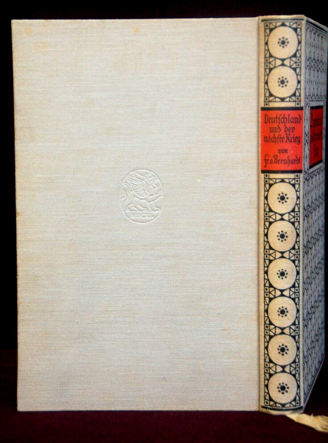 GERMANY AND THE NEXT WAR, by Friedrich Bernhardi, Sixth Ed 1913, HB, German Text