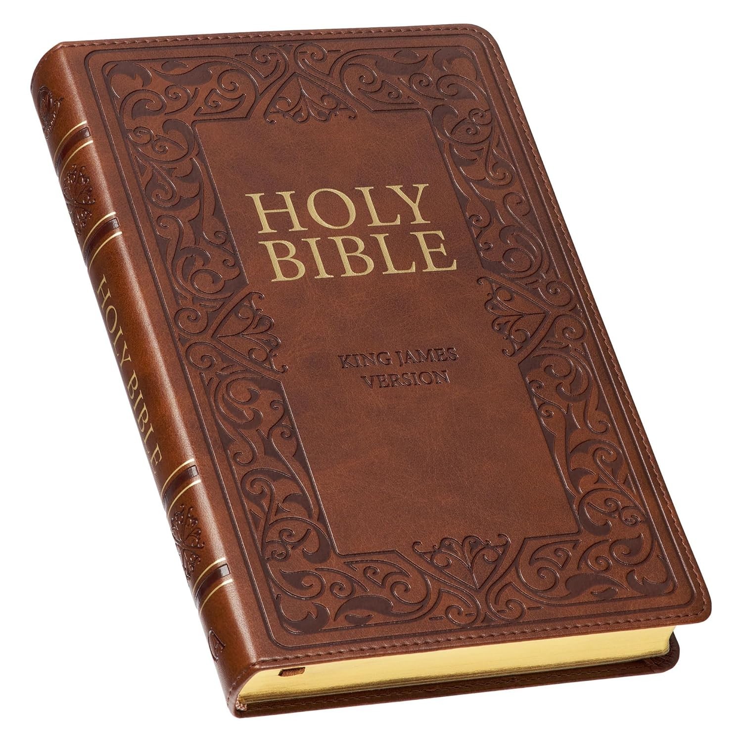 The Holy Bible Kings James Version Bible Thumb Indexed Red Letter / Brown NEW***
