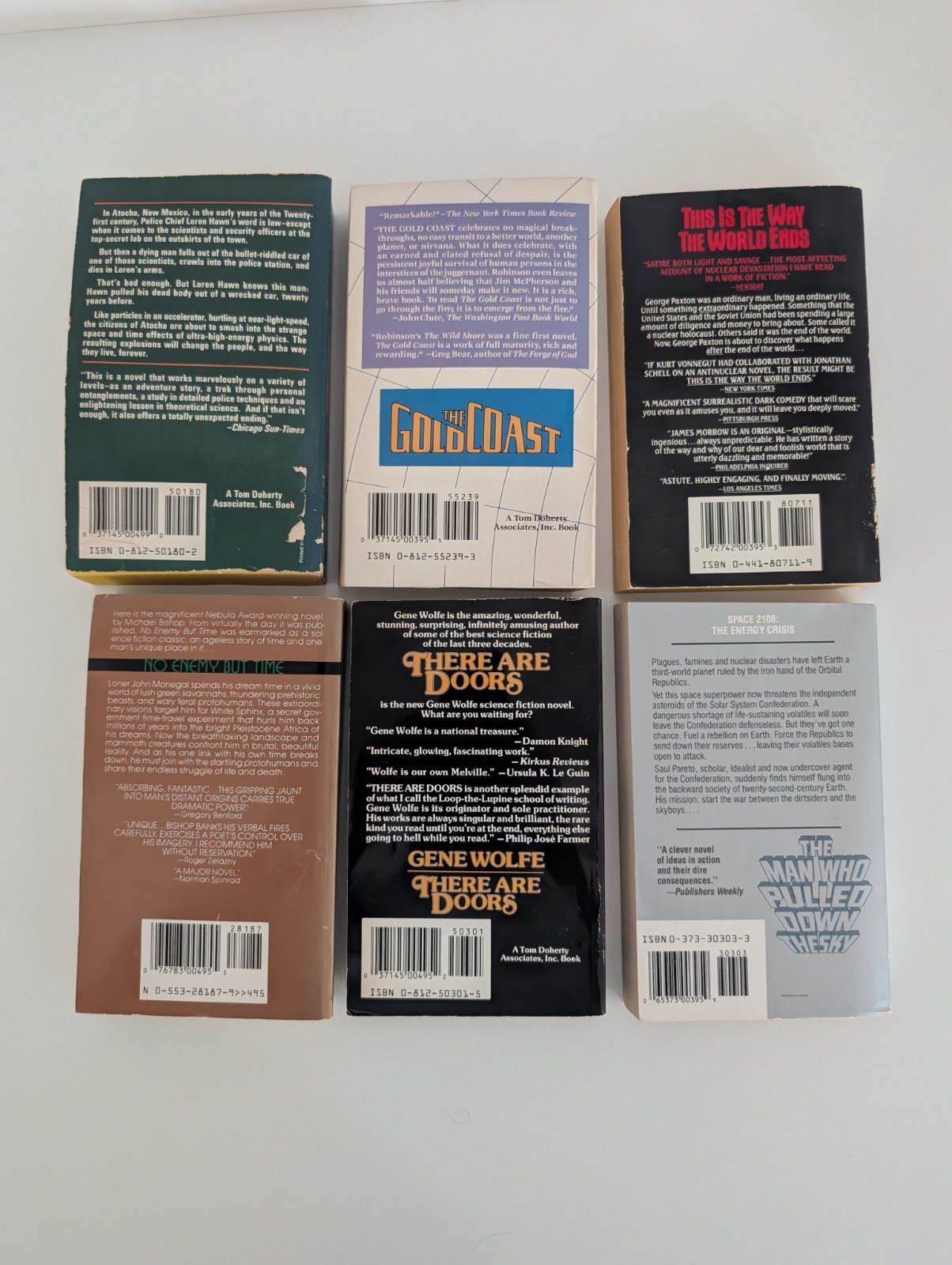 Literary Sci-Fi Paperback Lot Wolfe Robinson Bishop Dystopian 6 Books