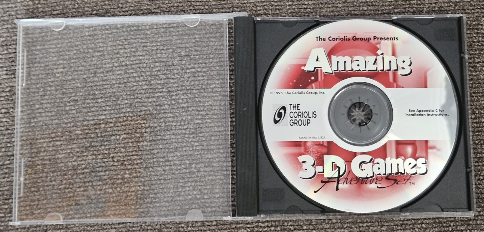 Amazing 3-D Games Adventure Set PC Computer Vintage Disc 1995 Coriolis GroupRARE