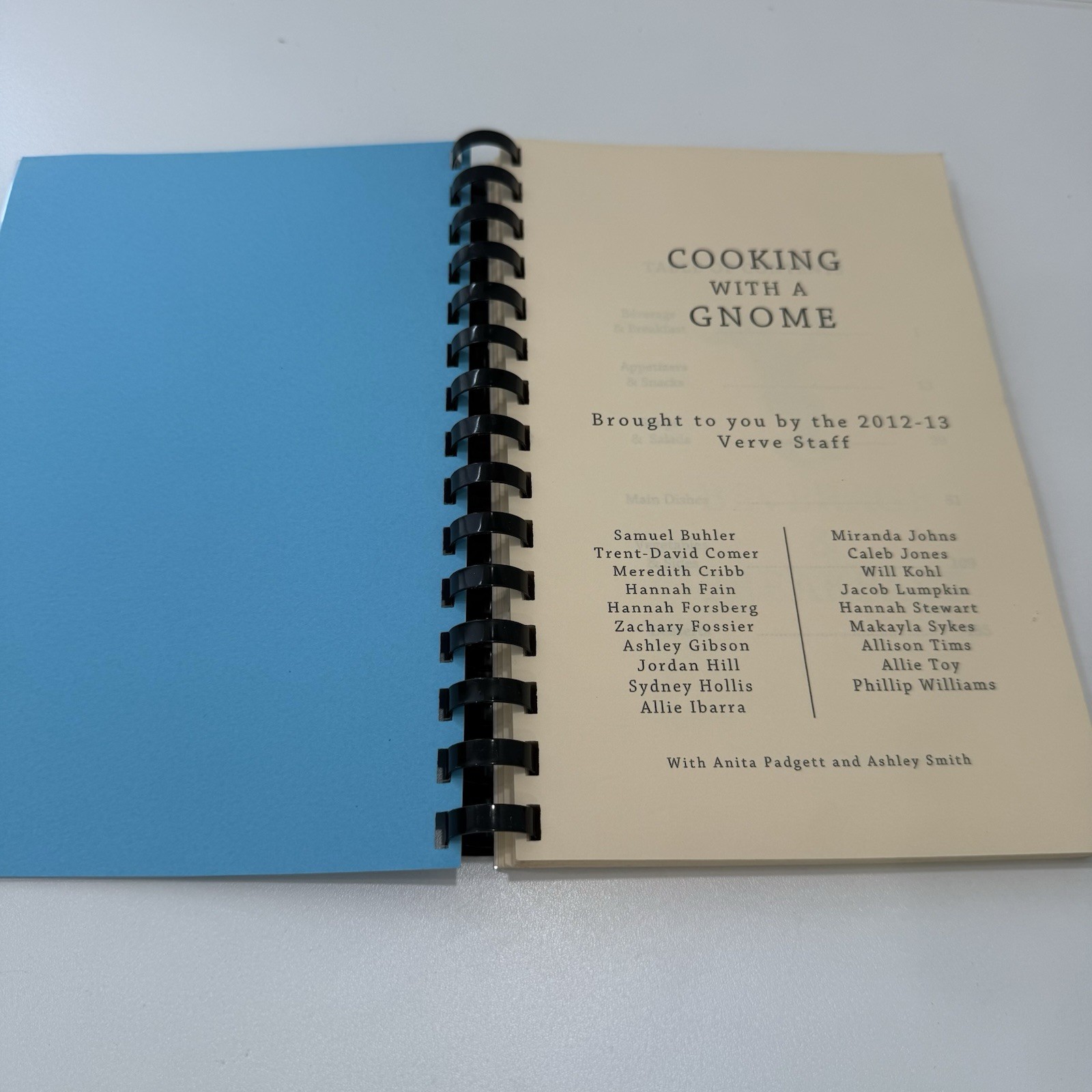 Cooking with a Gnome Cookbook Spiral Verve Kings Academy Georgia