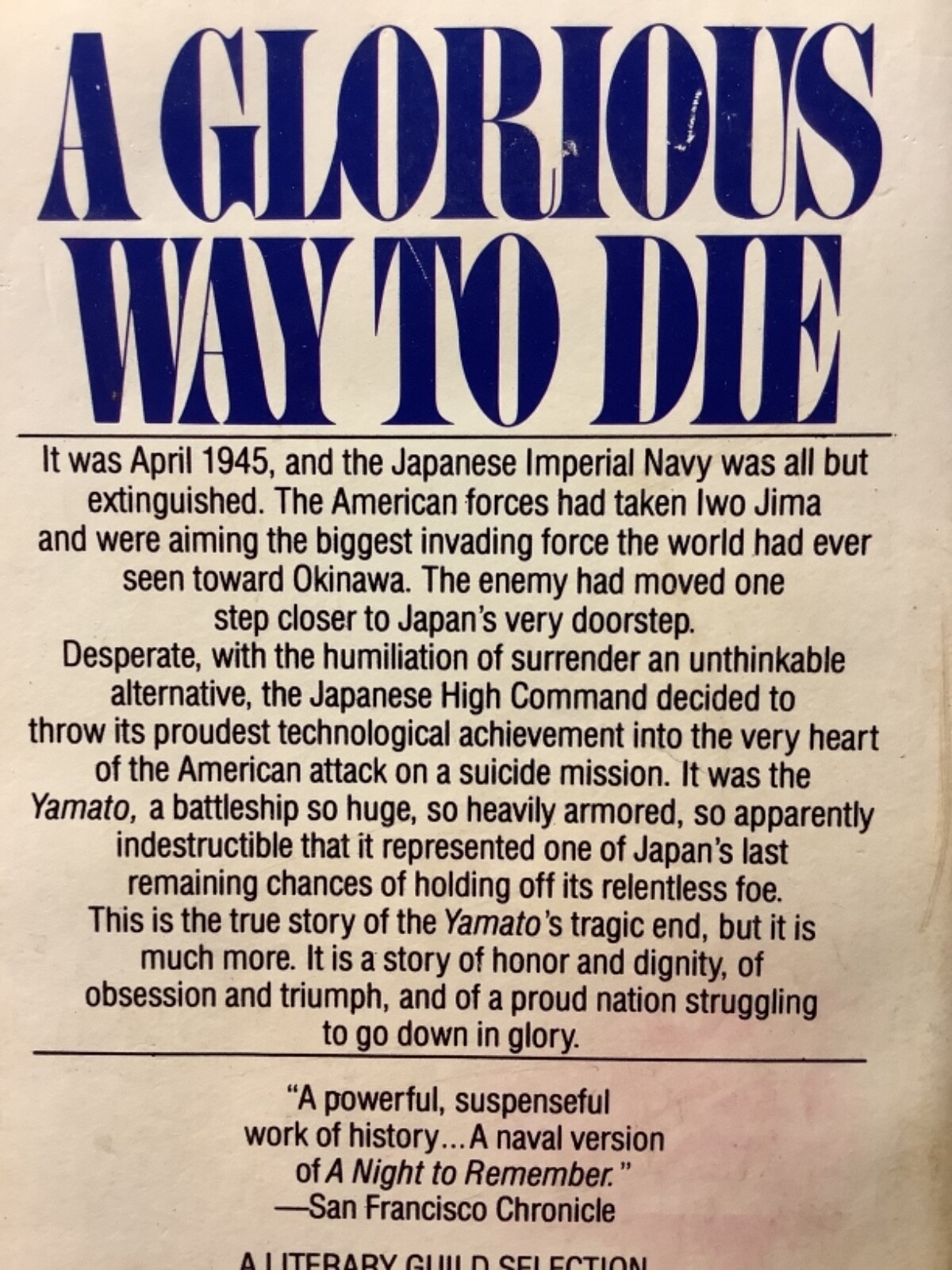 A Glorious Way To Die by Russell Spurr. A Bantam Book.