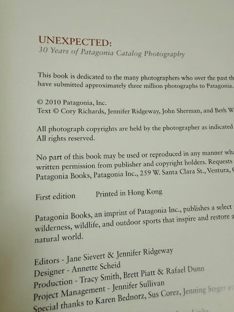Unexpected 30 Years of Patagonia Catalog Photography, Sievert & Ridgeway, HC, VG