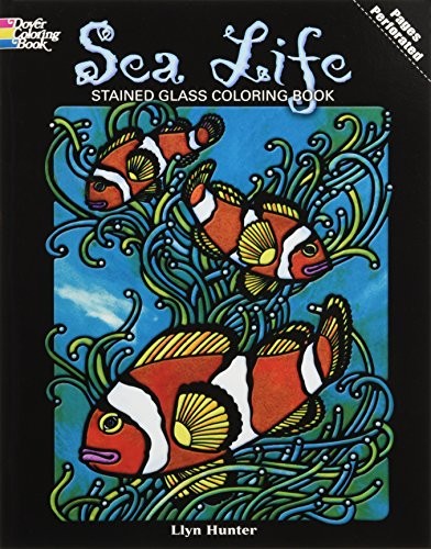 Sea Life Stained Glass Coloring Book (…, Hunter, Llyn