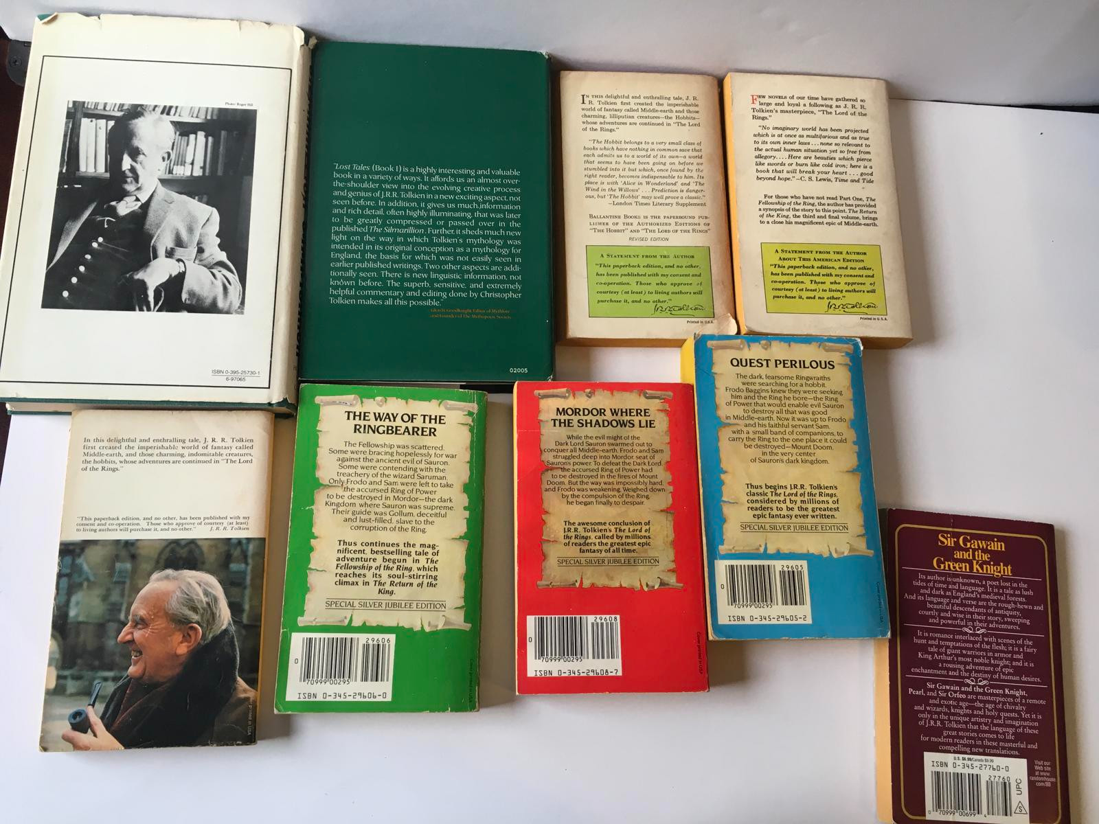 JRR Tolkien Book Lot of 9 Hardcover & Paperback Book