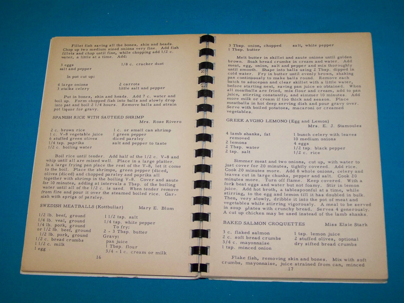 1957 Round Table Club Cook Book Flushing, Queens, New York NY