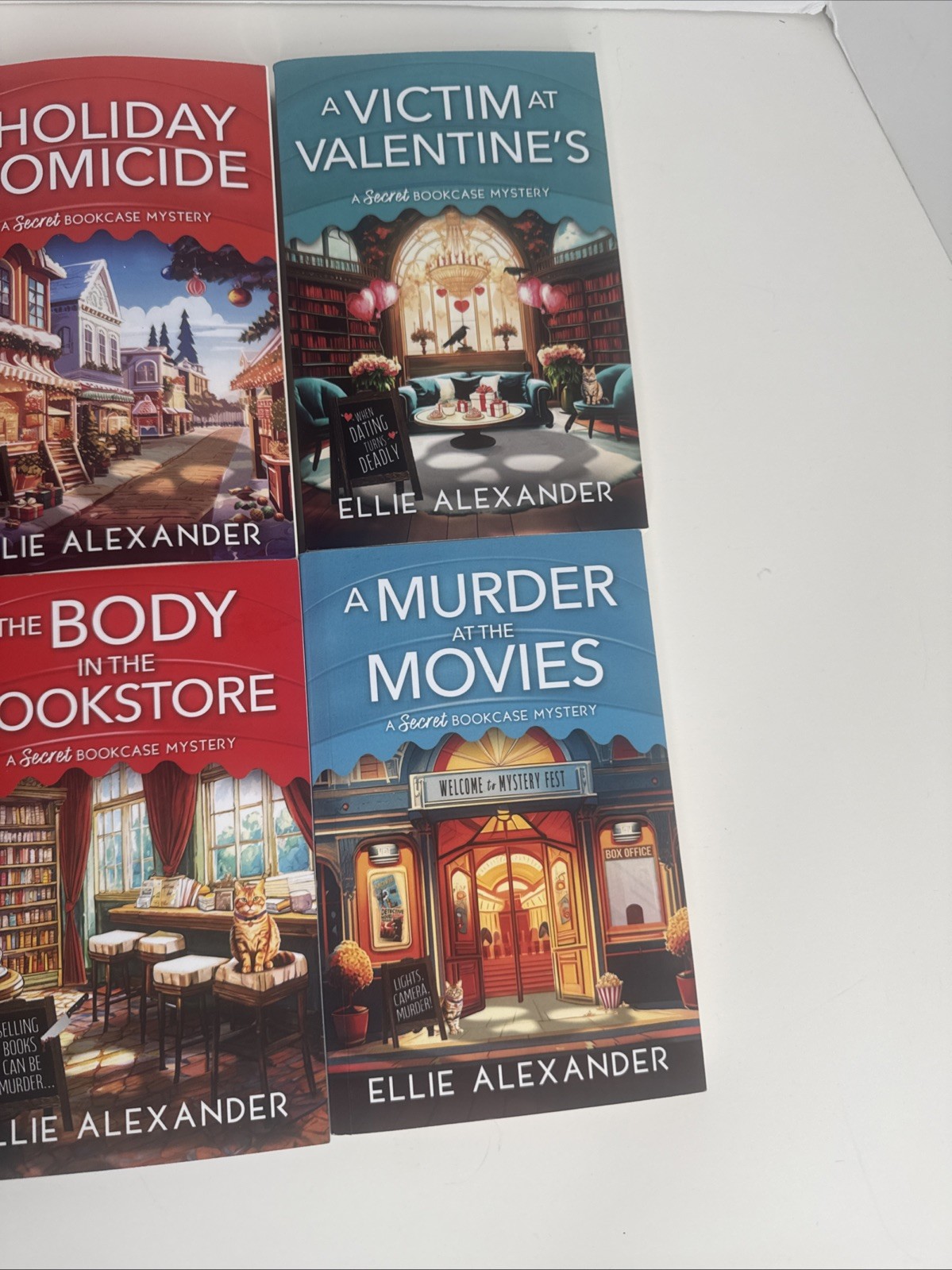Lot of 6 Ellie Alexander SECRET BOOKCASE MYSTERY Book Lot Paperback Rare