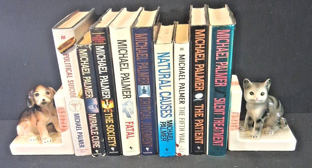 9 Michael Palmer HC Book Medical Thriller Fatal/The Patient/Fifth Vial/Society
