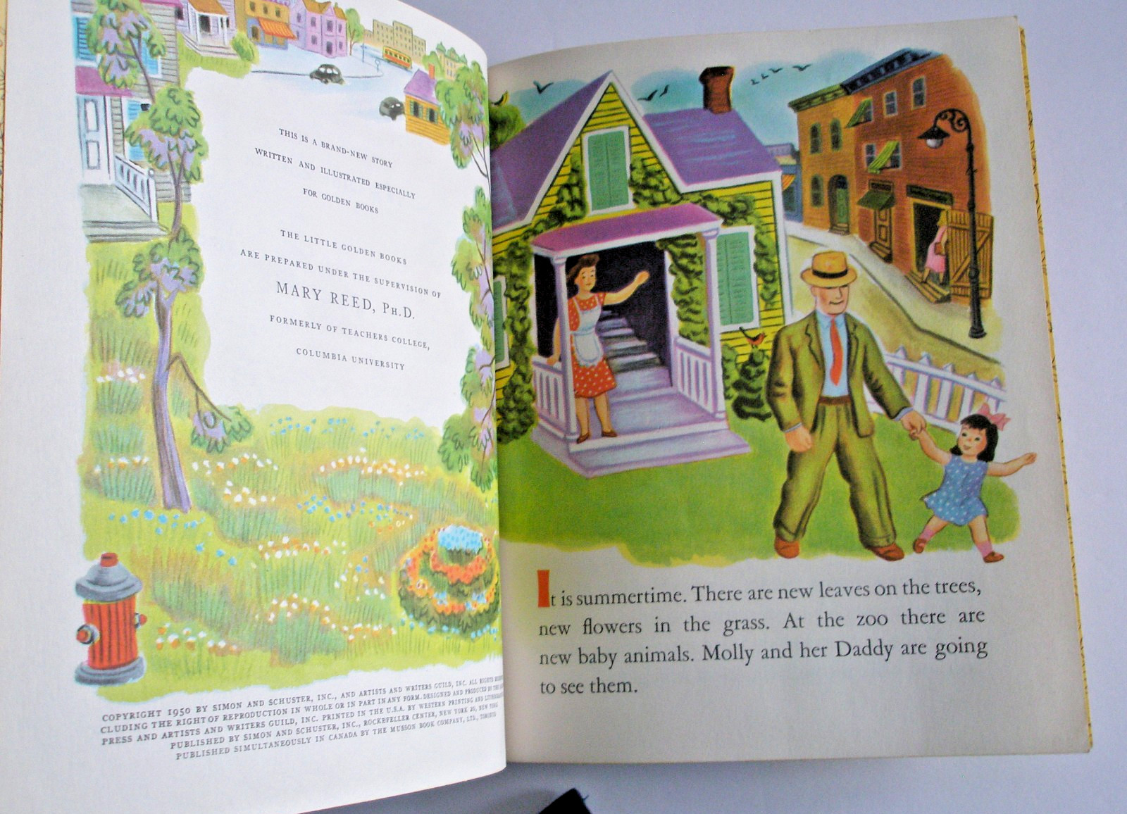 Little Golden Books Day In Jungle A Day At The Zoo 1st Ed #309-56 #88