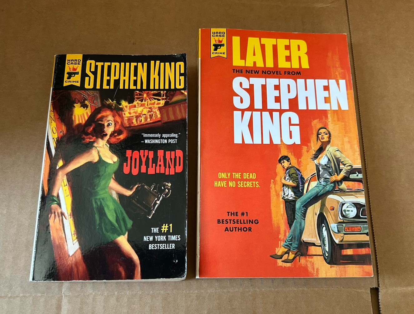 Stephen King Hard Case Crime Later And Joyland Paperback Edition Novels