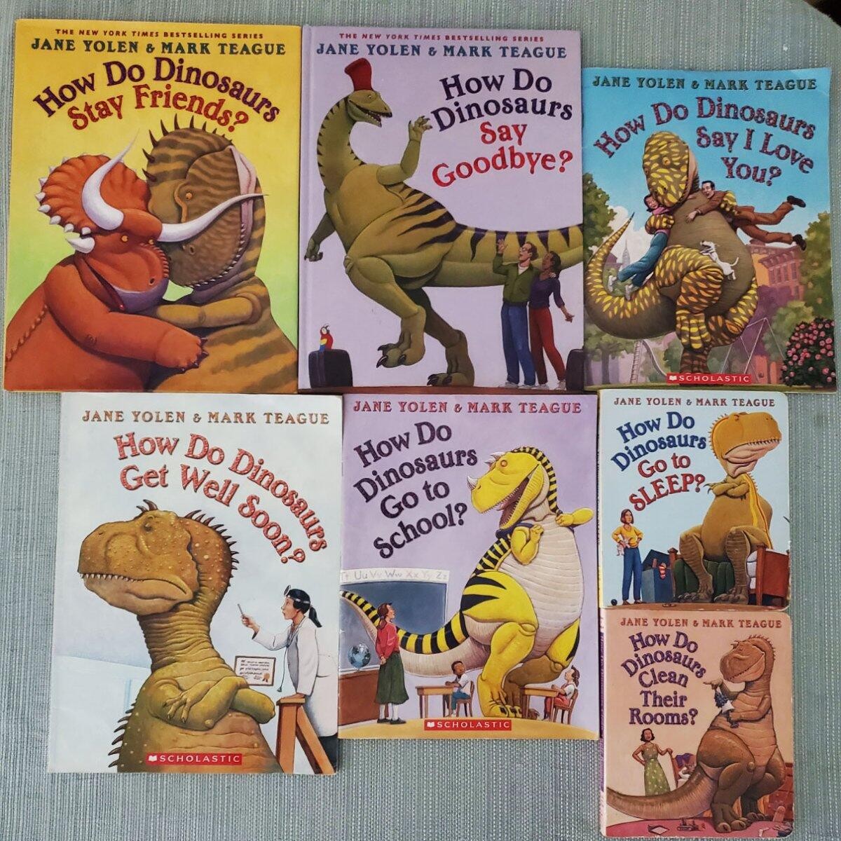 Lot 7 HOW DO DINOSAURS Series Books Preschool Kindergarten BOARD HARDCOVER Paper