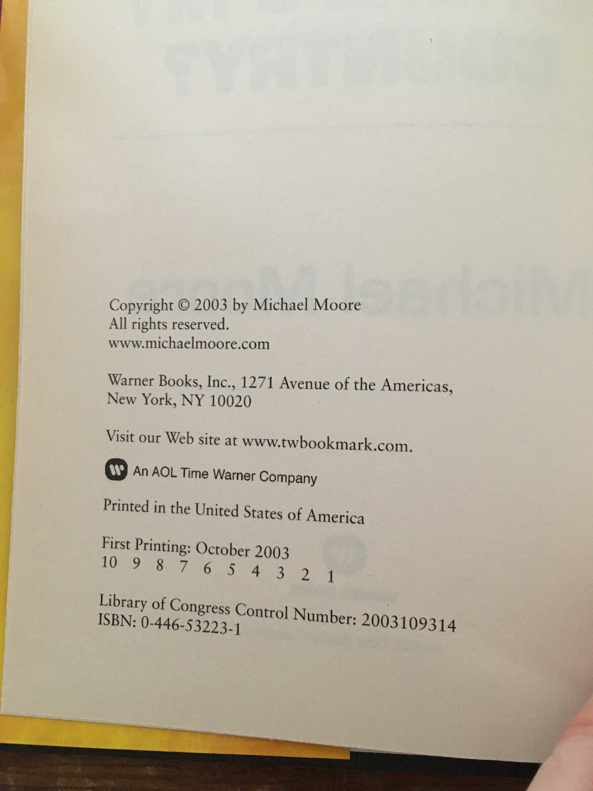 Michael Moore Dude, Where’s My Country? 1st Ed. HC 2003