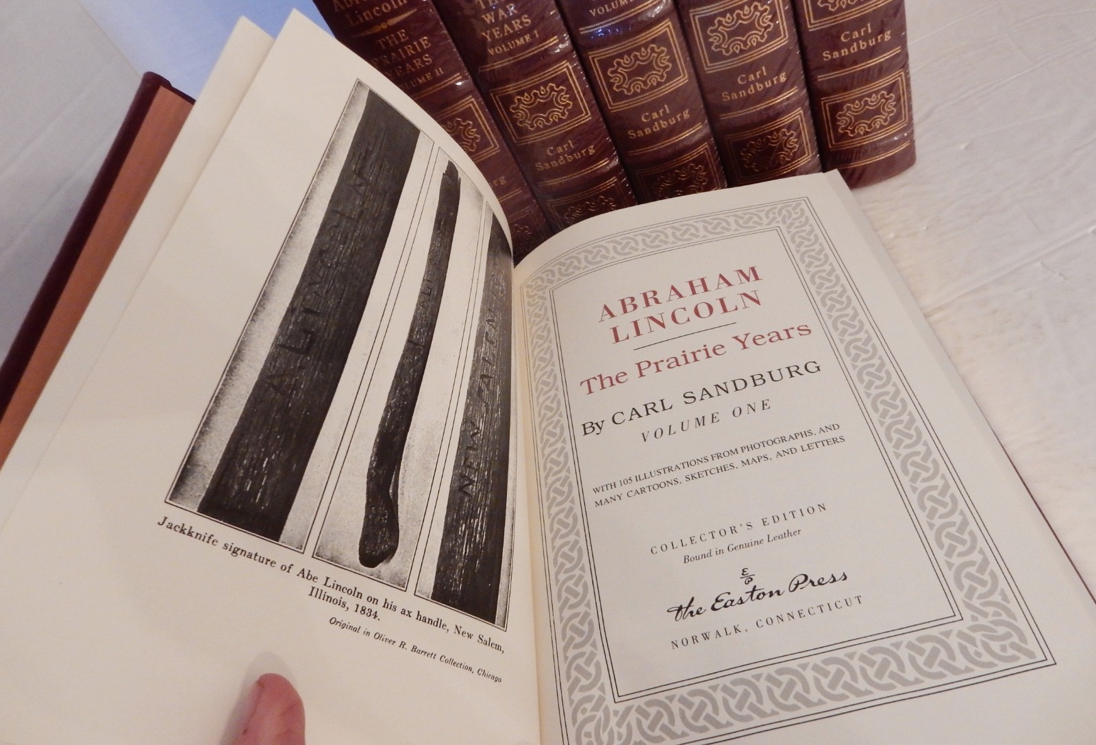 Easton Press-6 Vols-Abraham Lincoln-PRAIRIE YEARS & WAR YEARS-Carl Sandburg-1995