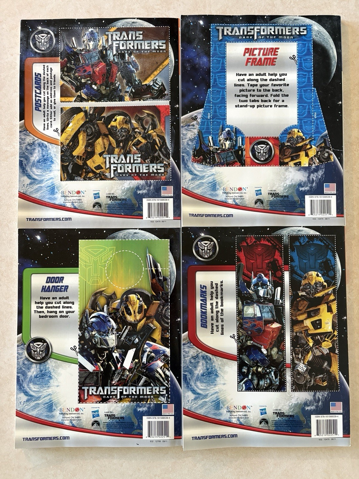 Transformer Dark Of The Moon Jumbo Coloring Books Lot Of 4