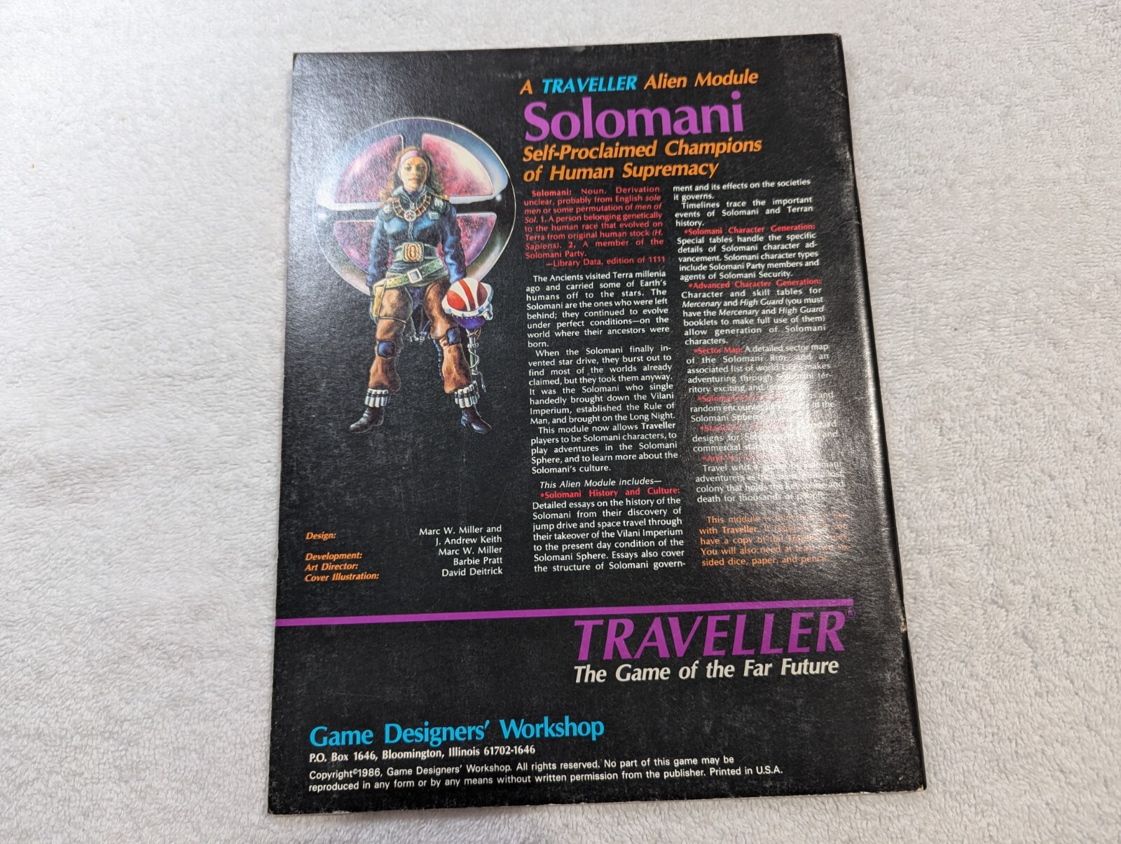 Classic Traveller RPG Alien Module 6 Solomani GDW Marc Miller J Andrew Keith