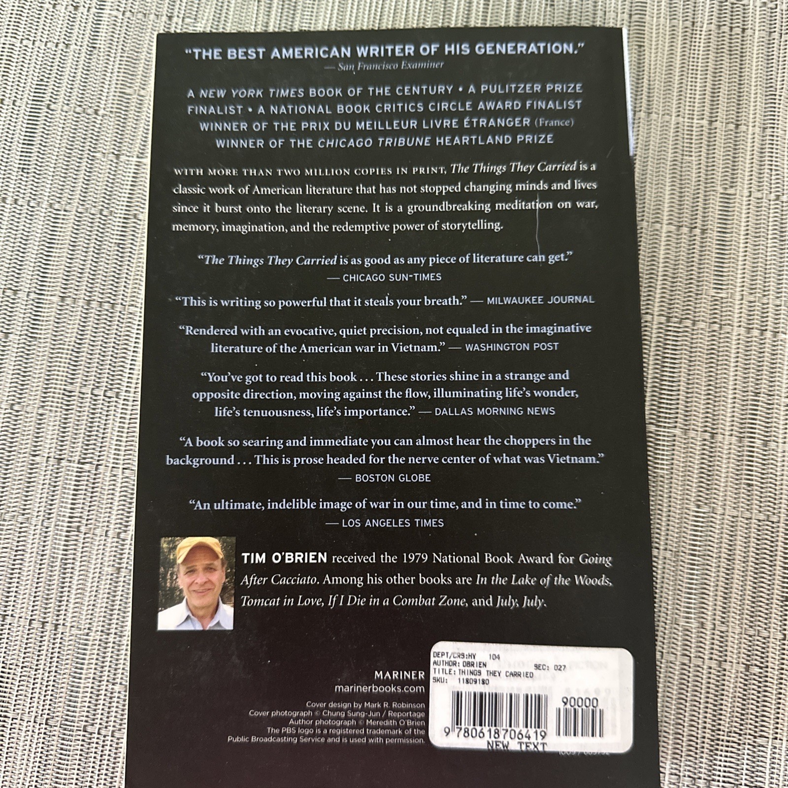 Things They Carried by Tim O’Brien (1998, Trade Paperback)
