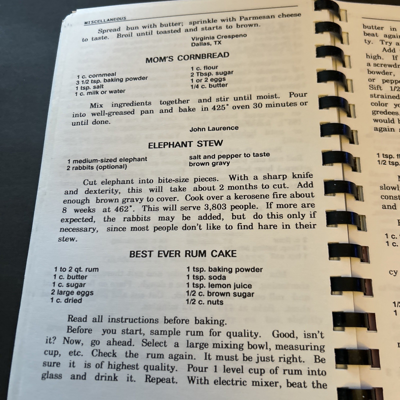 Our Favorite Recipes Ennis, Texas Cookbook 146 Pages ~ Vintage ~ 1978