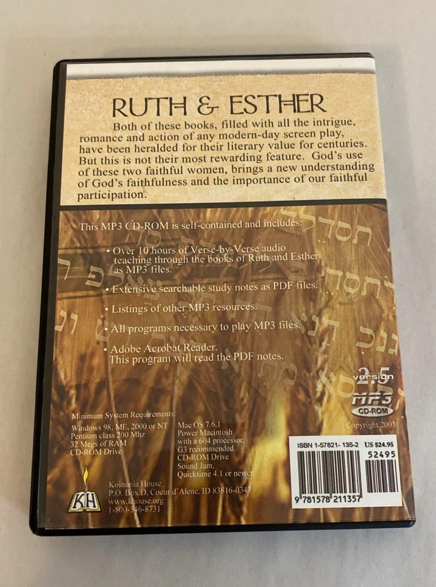 Chuck Missler Commentaries: Ruth and Esther Commentary : Through the Bible with