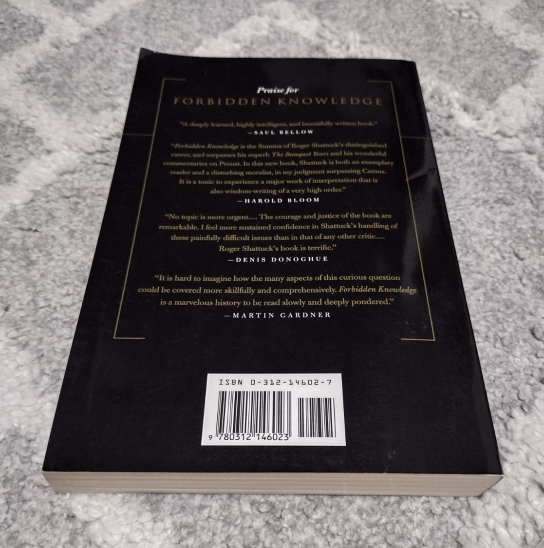 Forbidden Knowledge by Roger Shattuck (1996 Paperback) Excellent Condition