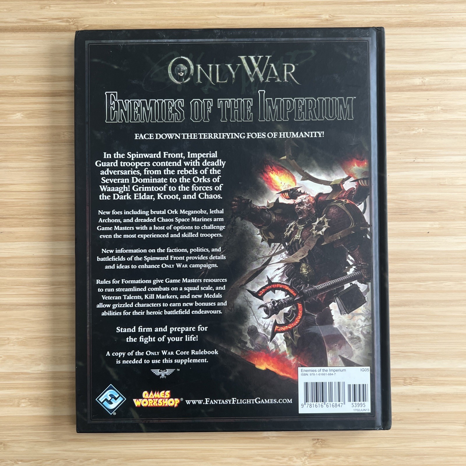 Only War : Enemies of the Imperium by Fantasy Flight Games (2013, Hardcover)