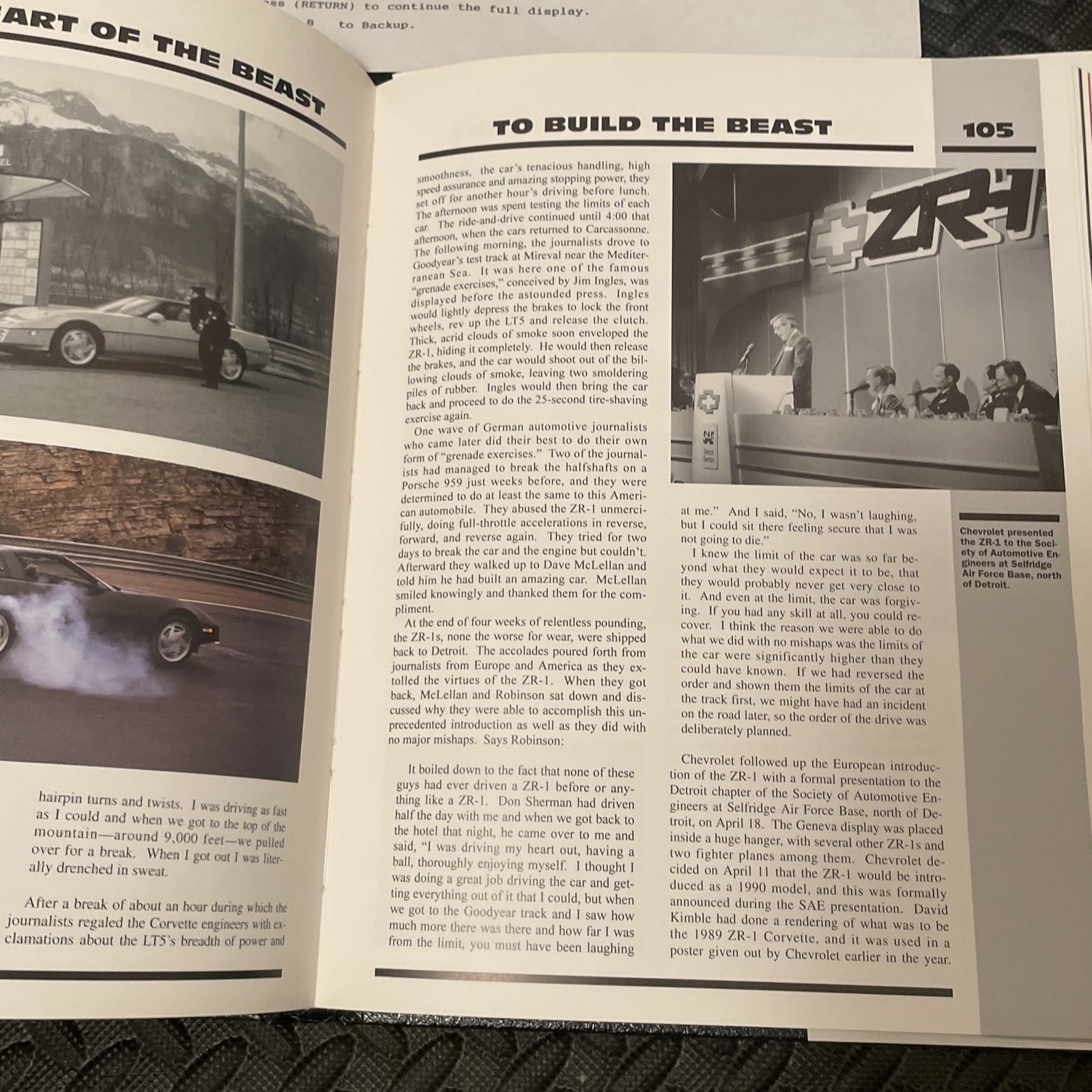 The Heart of the Beast History of the LT5 V8 & ZR-1 Corvette by Anthony Young HC