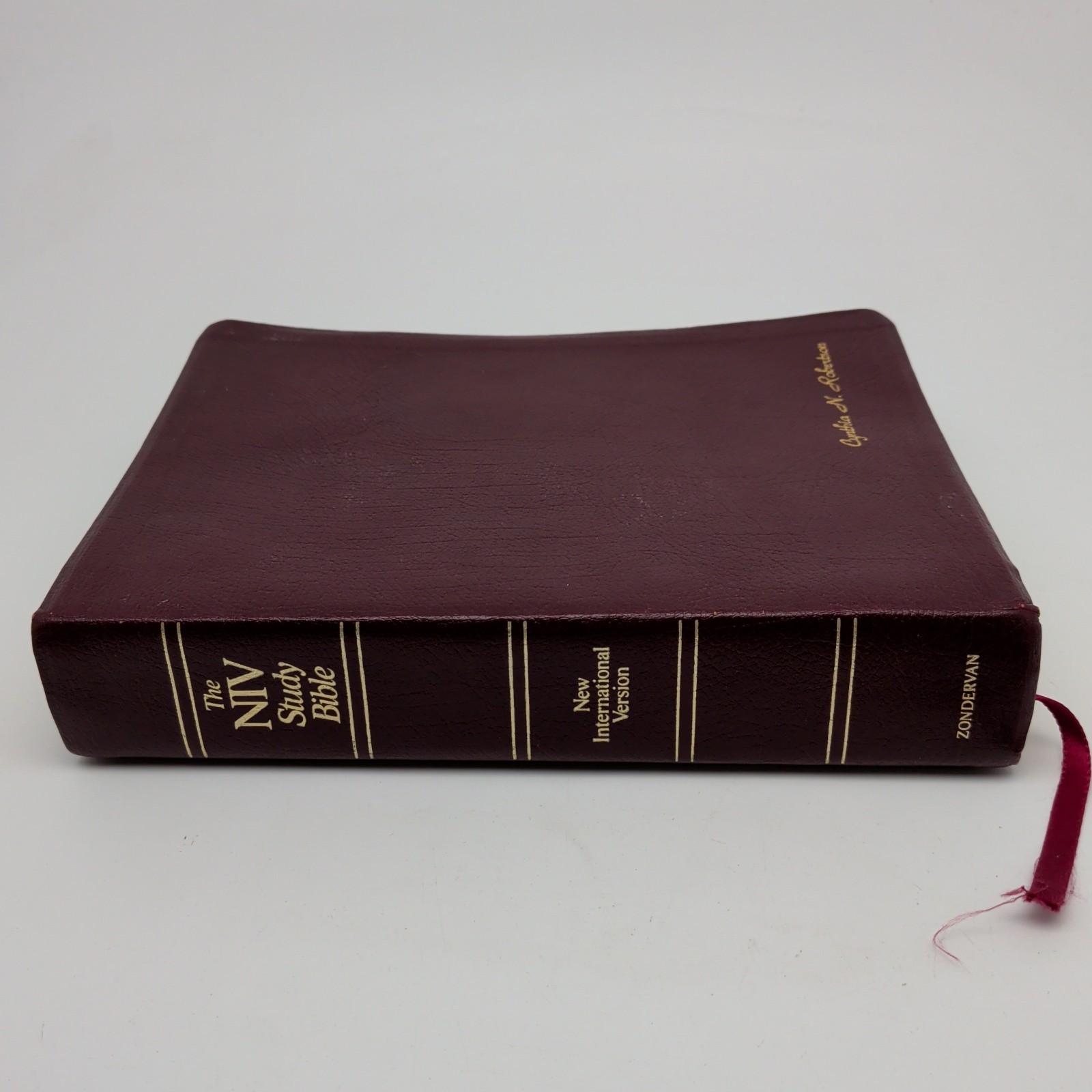NIV Study Bible 1985 Leather Indexed New International Version Bonded Leather