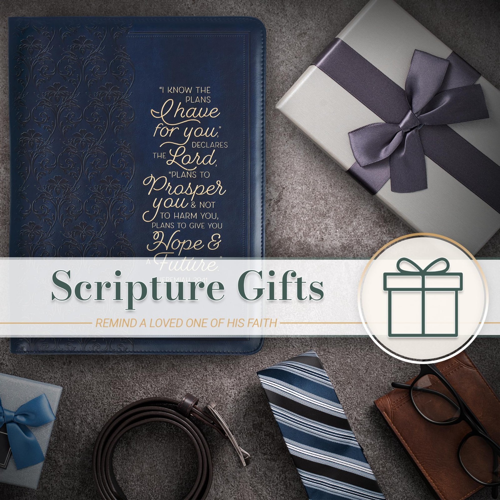 Vegan Leather Inspirational Scripture Portfolio for Women & Grads – Bible Verse,