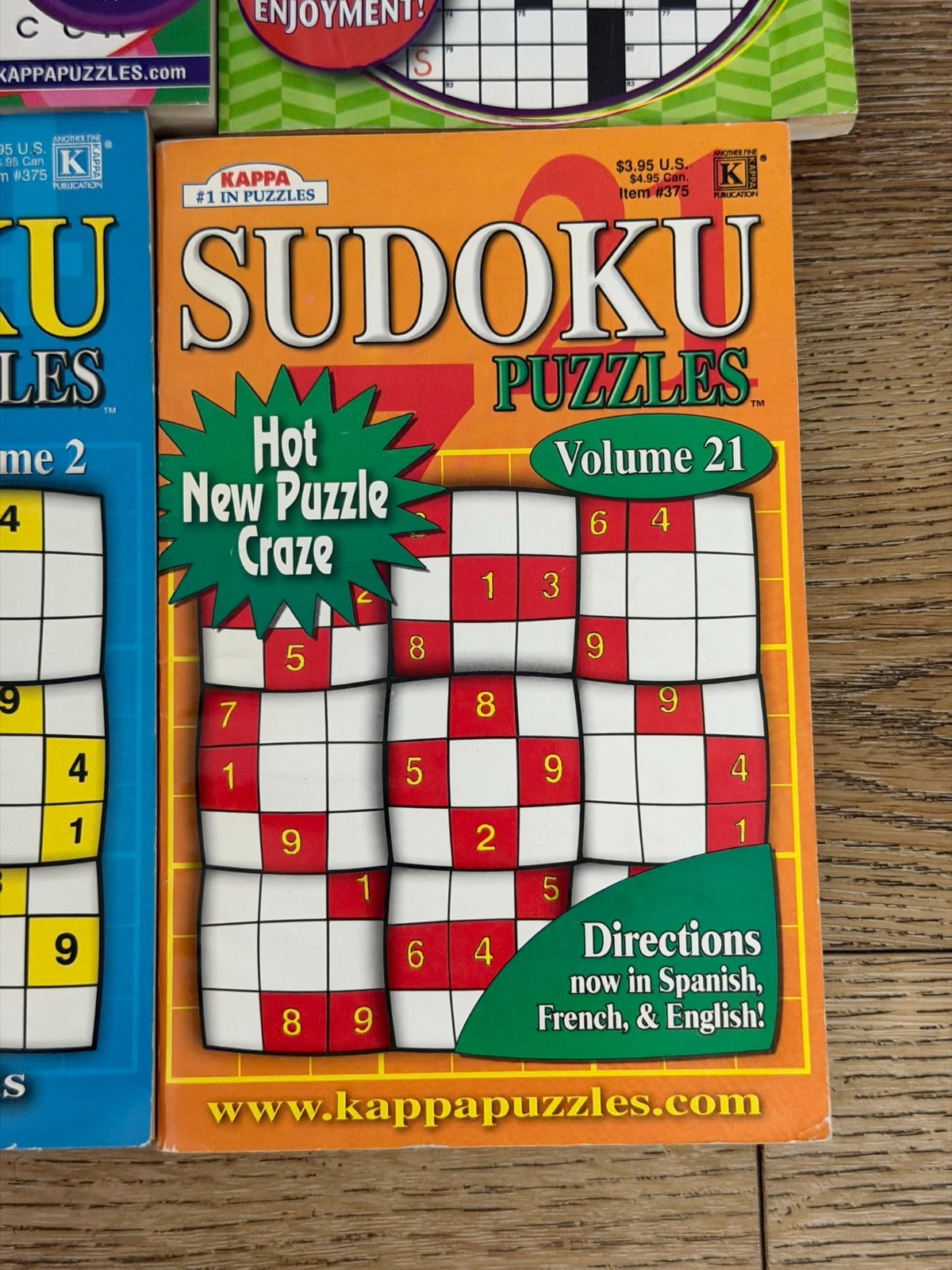 Puzzle Book Lot 6 Large Print Word Find Sudoku Crossword Kappa Puzzles