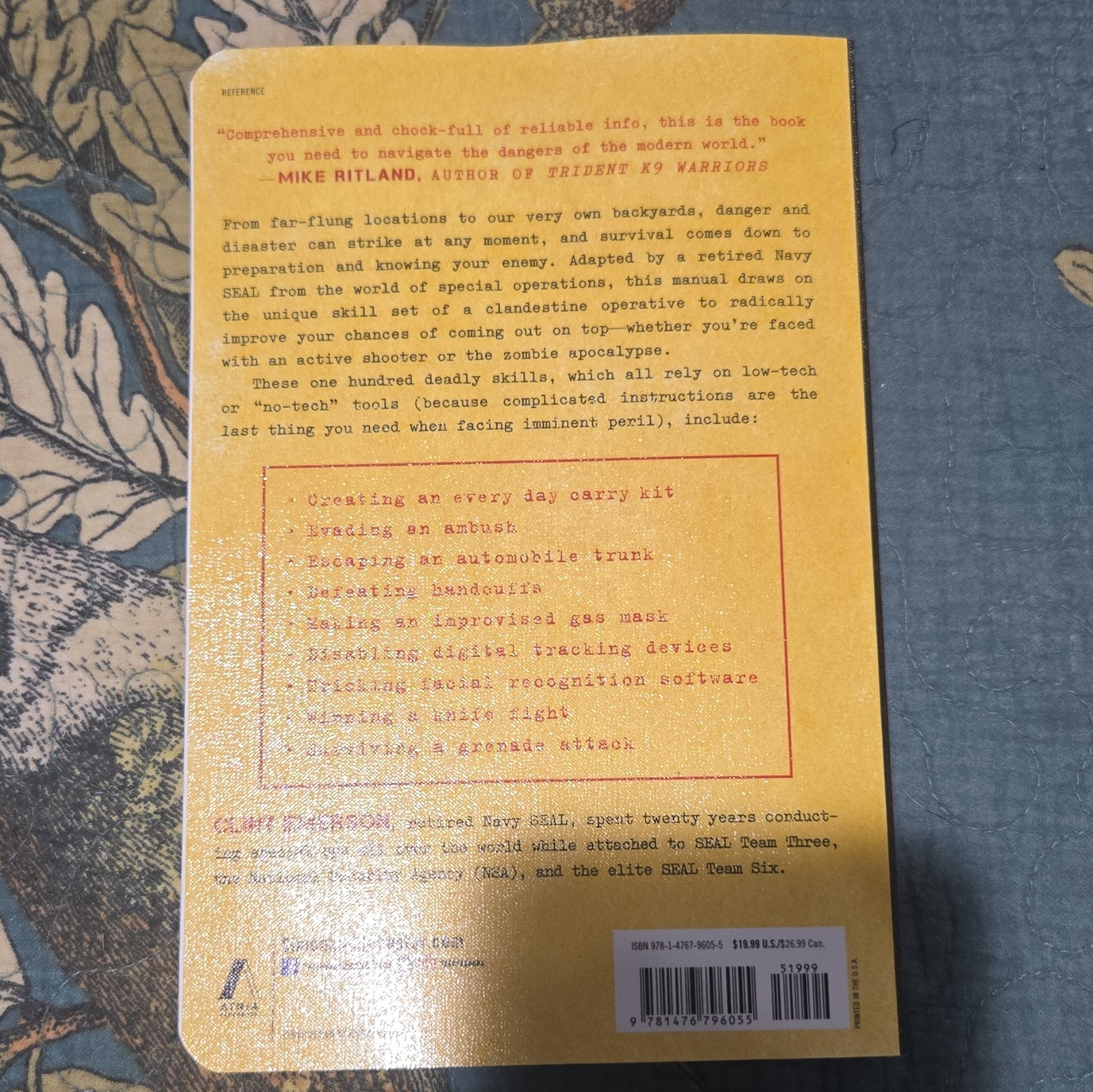 Clint Emerson 100 Deadly Skills SEAL Operative’s Guide TPB Touchstone 2015 Illus
