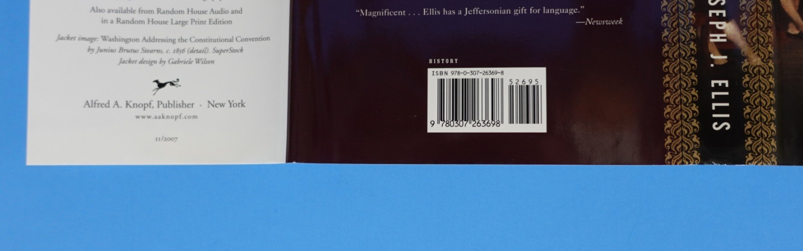 AMERICAN CREATION BY JOSEPH J. ELLIS, SIGNED