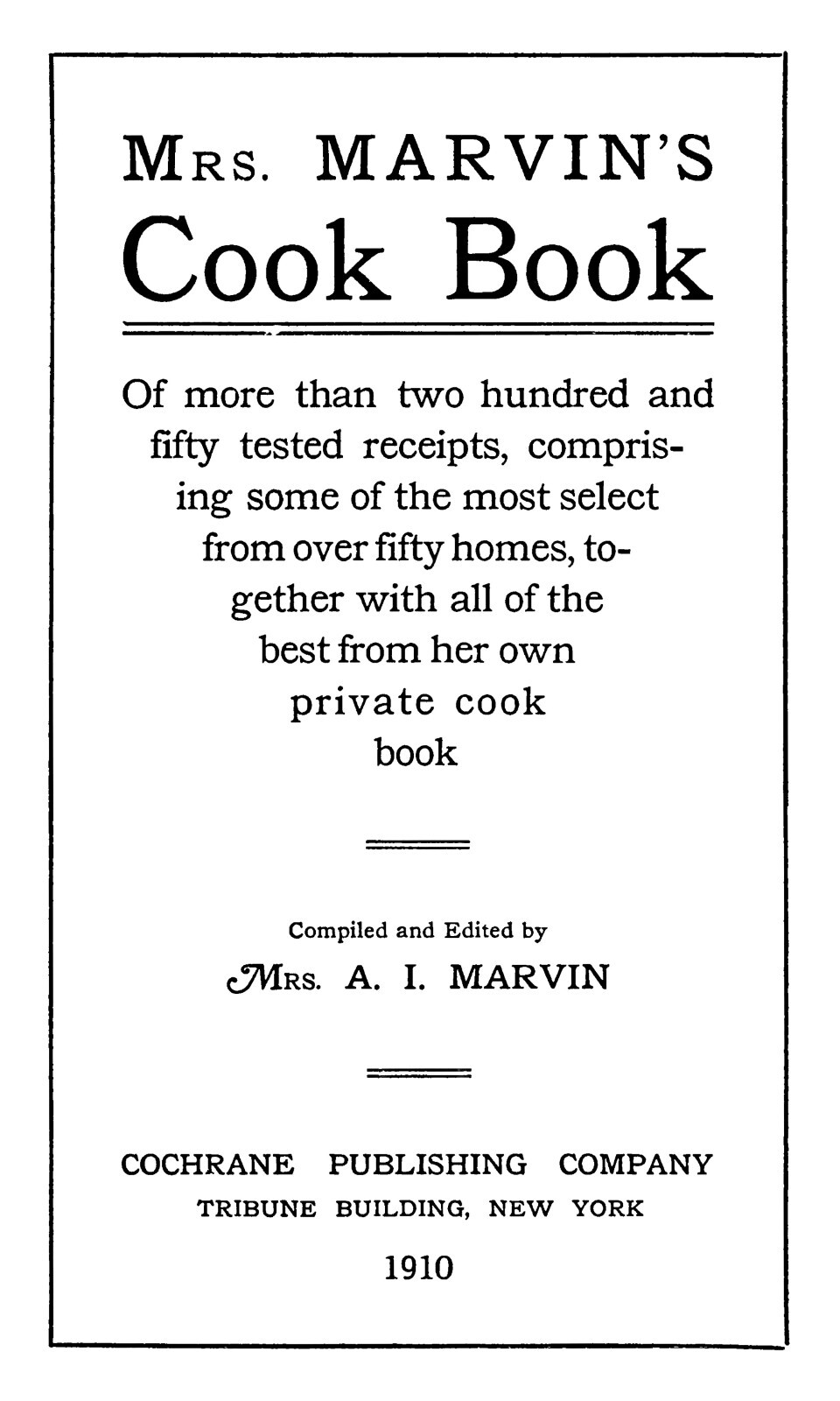 Mrs. Marvin’s Cook Book (81 page) 1910