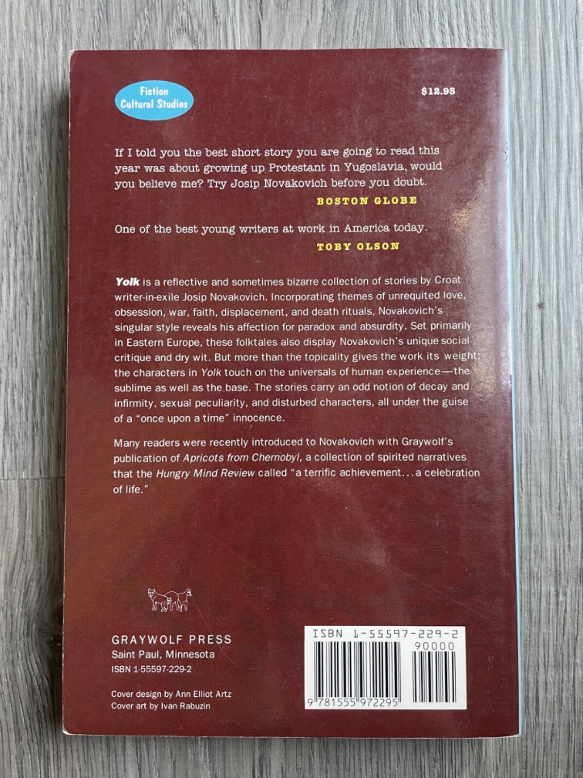Yolk : Short Stories, by Josip Novakovich, 1995, Graywolf Press Paperback