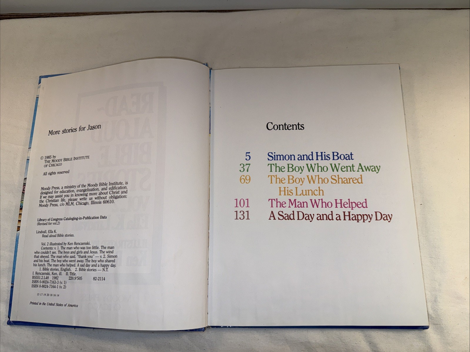 Read aloud Bible Stories Children Book Illustrated easy to understand 158 pages