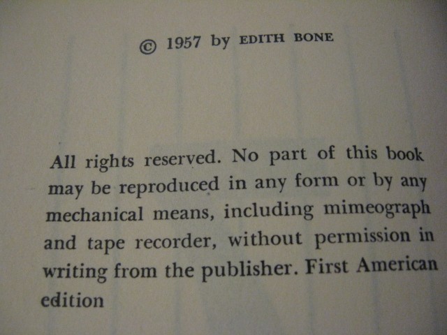“7 YEARS’ SOLITARY” Edith BONE; FE 1957 HC /DJ, VGC