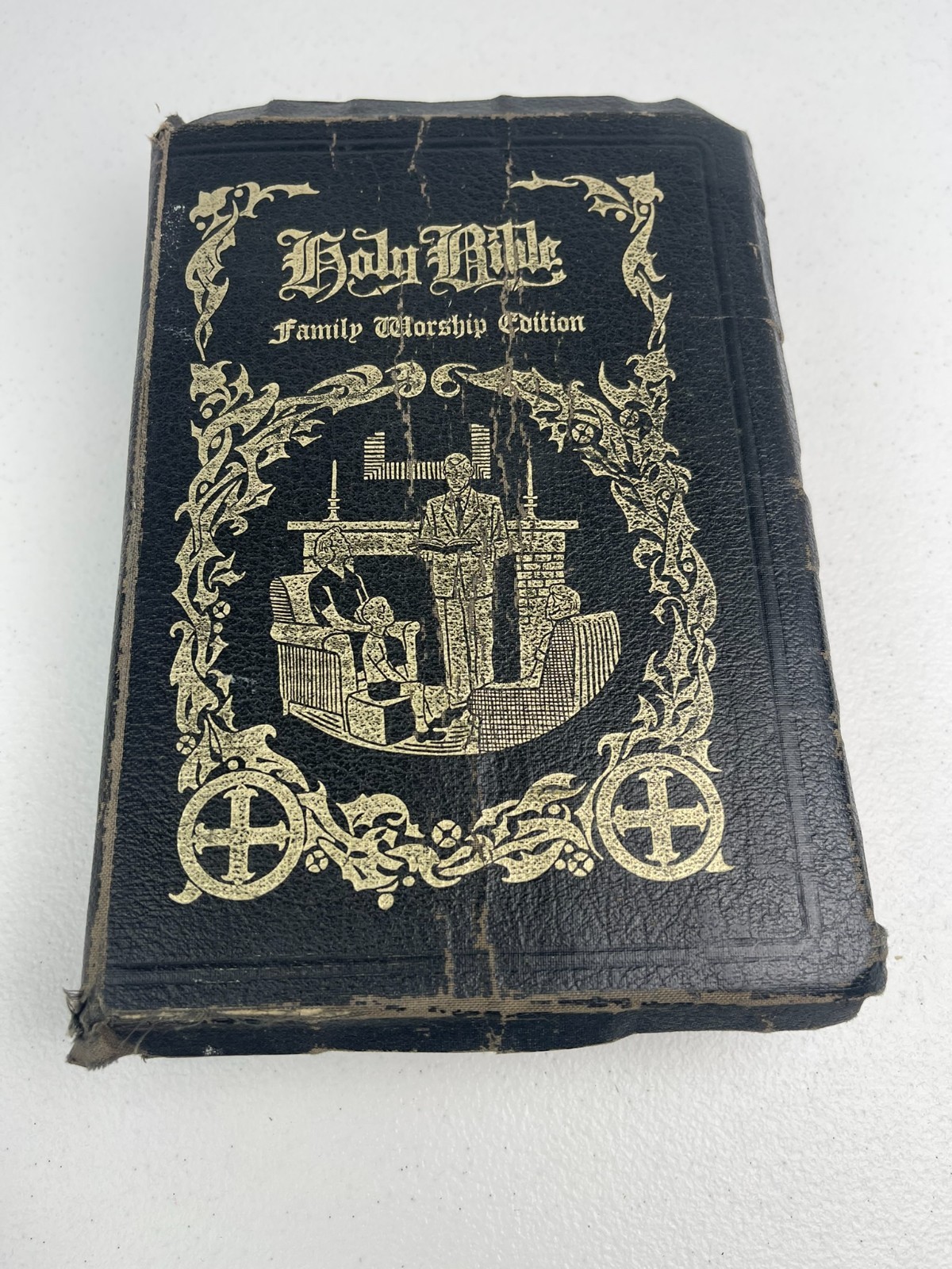 Holy Bible KJV Family Worship Edition Nashville Bible House Illustrated Vtg 1962