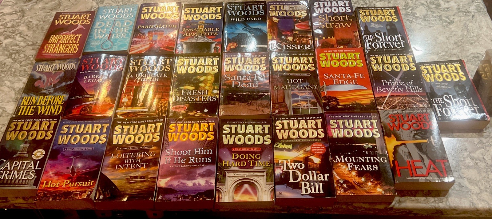 Lot of 25 Stuart Woods Paperback Books Random Mix Series Mystery Thriller