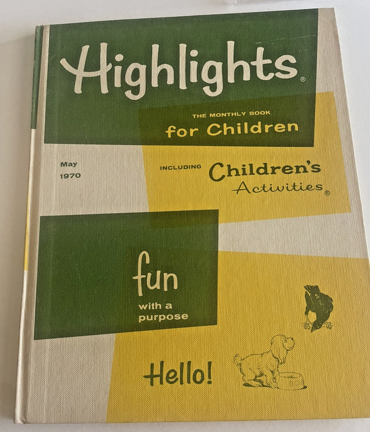 1970 Full Year of Highlights-The Monthly Book for Children-Hardcover