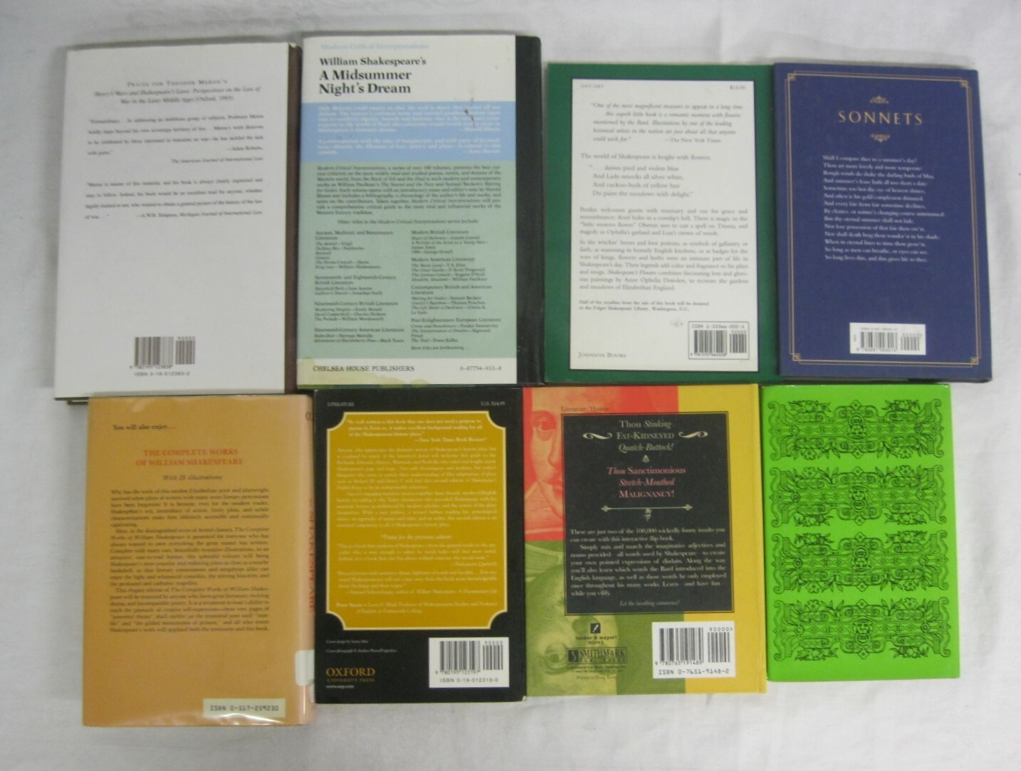 World of SHAKESPEARE Plants Flowers Sonnets Bloody Constraint Book Lot Of 8