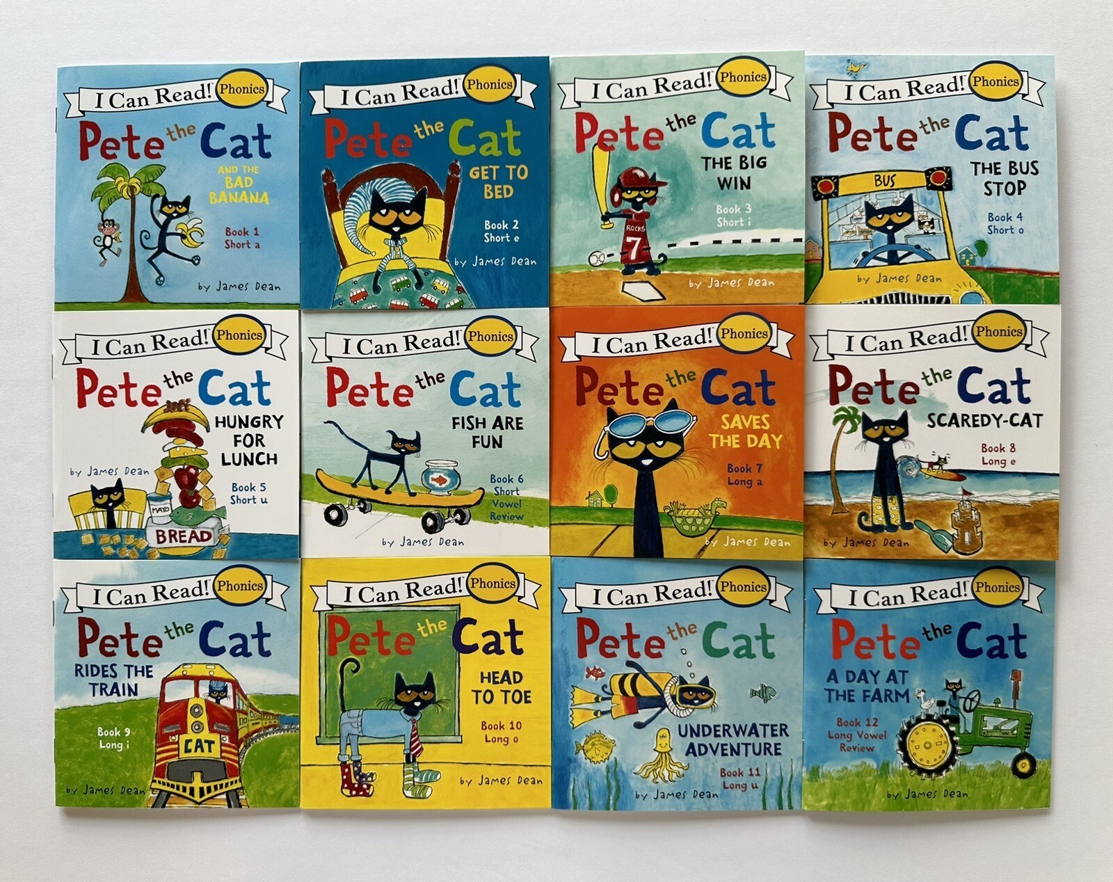 Fancy Nancy & Pete the Cat Children’s Phonics I Can Read Early Readers Lot of 24