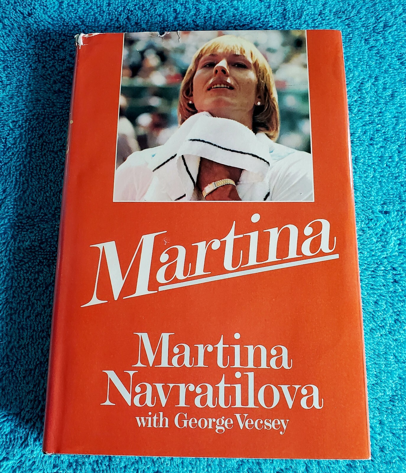 MARTINA Navratilova Story of Her Tennis Life HB/DJ Book with George Vecsey~1985