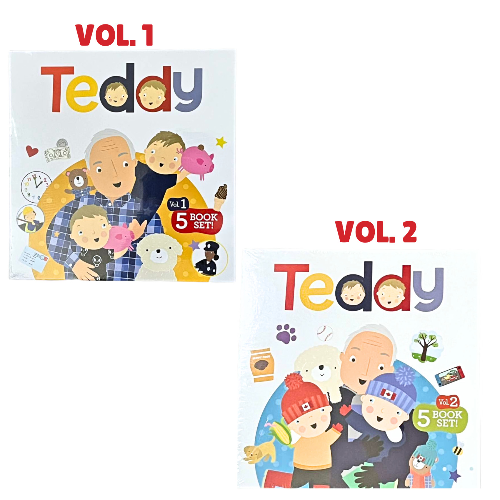 New Teddy Vol. 1 & Vol. 2 10-Book Illustrated Box Set Picture Books Ryan Cohen