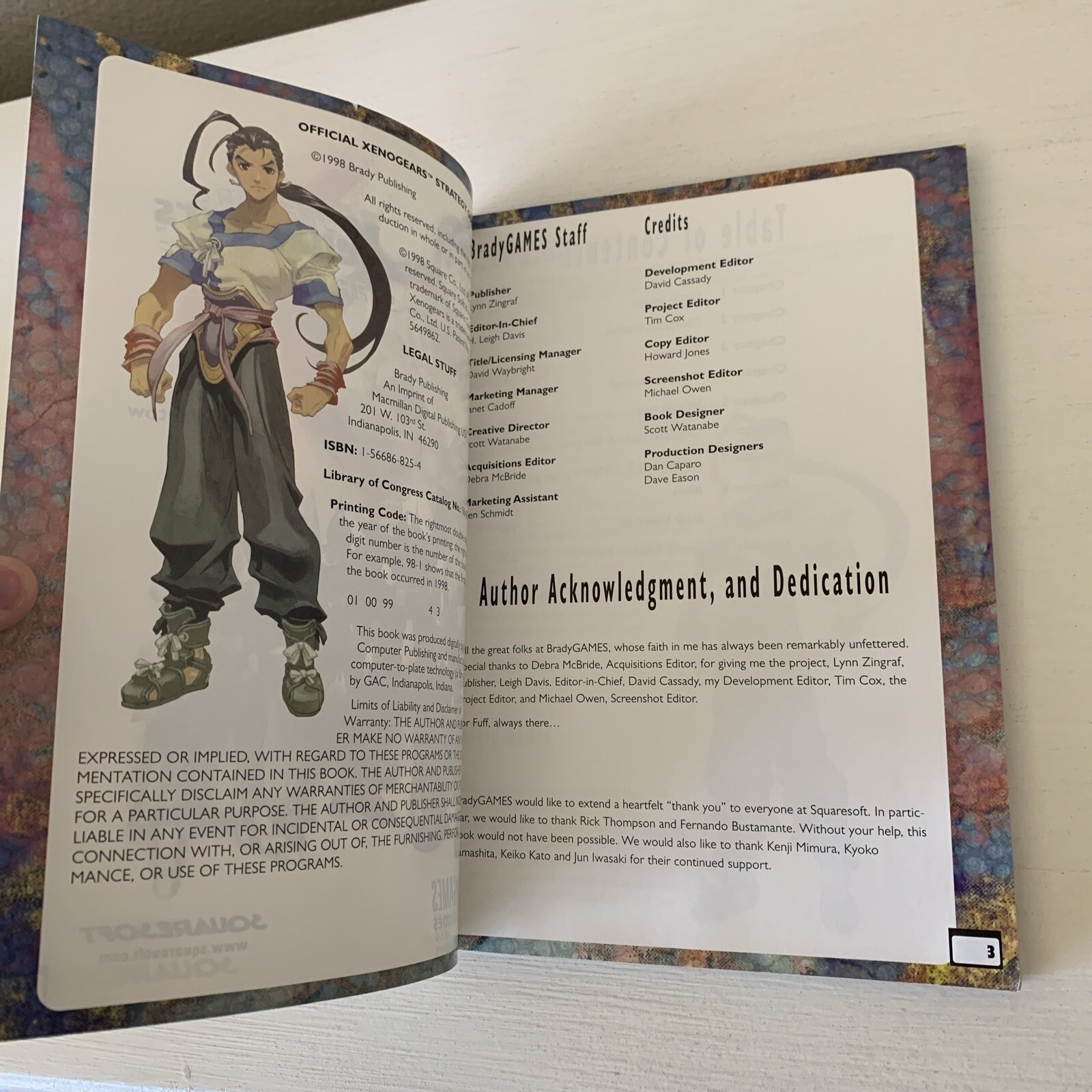 Official Xenogears Strategy Guide Brady Squaresoft Sony PlayStation PS1 Vintage